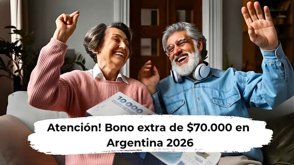 Atención! Bono extra de $70.000 en Argentina 2026: consulta requisitos y fechas de pago